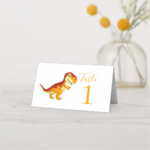 Mesa Cartão de Lugar Dourado de NASCIMENTO de Dinossaur