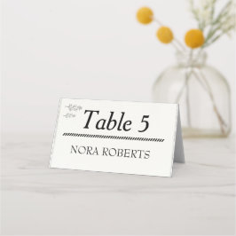 Mesa Cartão de Lugar Mínimo Elegante Russo