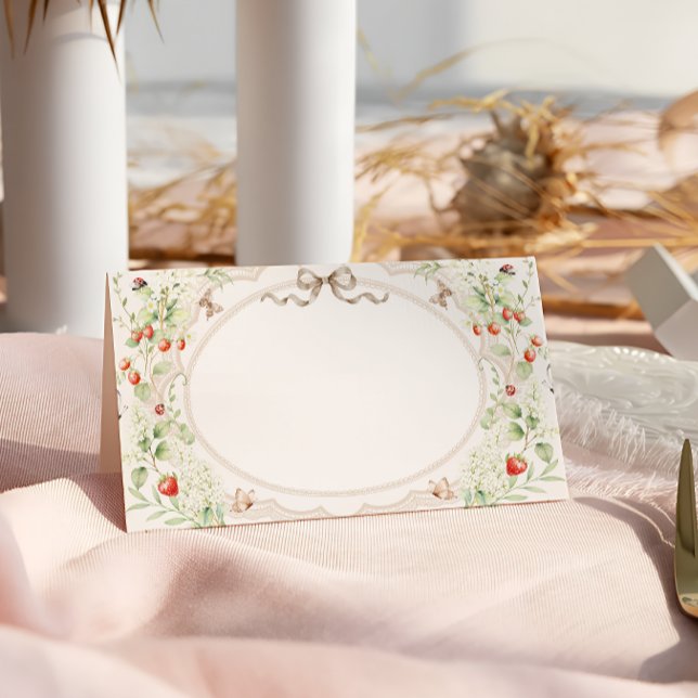 Mesa Cartão de lugar Morango Flor Silvestre (Criador carregado)