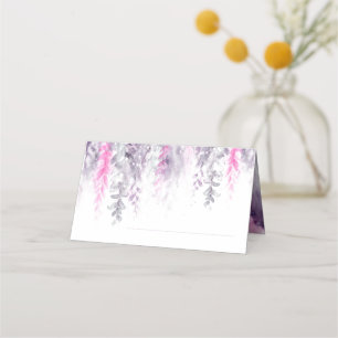 Mesa Cartão de lugar para flores cor-de-rosa de indigo 