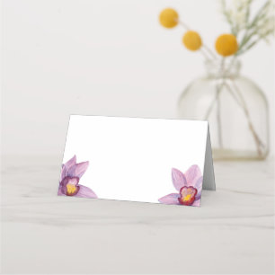 Mesa Cartão de lugar para flores orquídeas. Floral de c