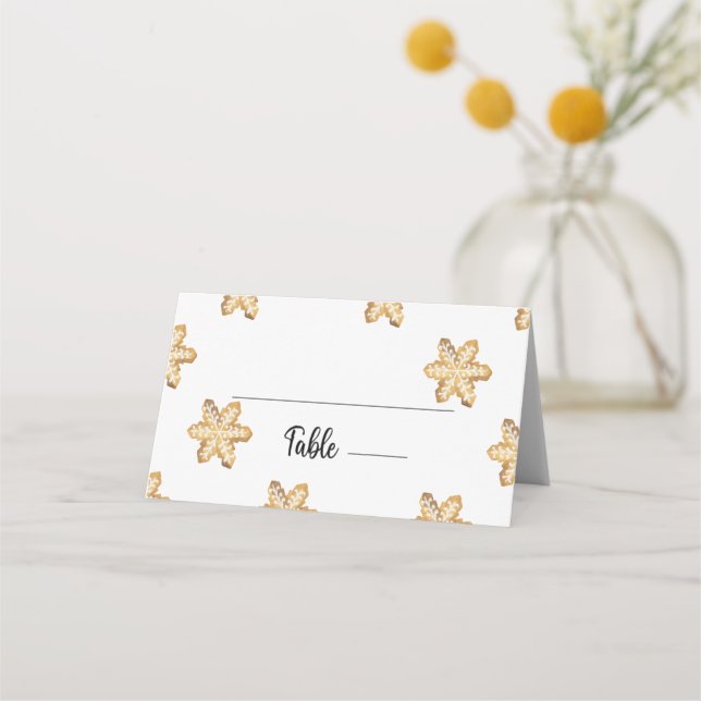 Mesa Cartão de lugar para pão de Natal (Frente)