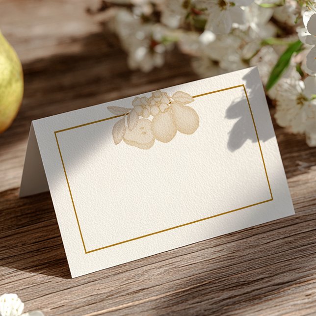 Mesa Cartão de lugar plano de pera perfeito dourado (Table Place Card)