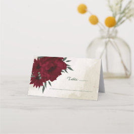 Mesa Cartão de lugar verde florescente