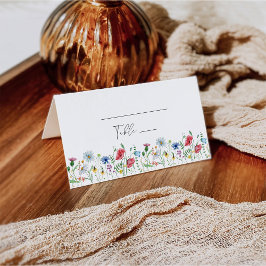 Mesa Cartão de Nome Dobrado para Casamento Boho Jardim