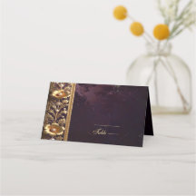Cartão de Posicionamento com Ornamento Floral Dour