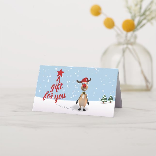 Mesa Cartão de Presente de Árvore de Natal Engraçado Re (Frente)