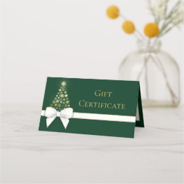 Mesa Cartão de Presente de Árvore de Natal Verde, com F