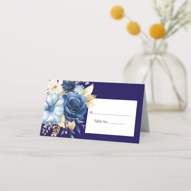 Mesa Cartão de Visita marinho Azul Cartão de Visita Mes (Frente)