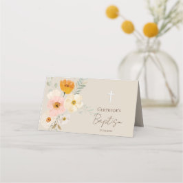 Mesa Cartão delicado de buquê batismo