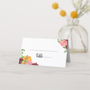 Mesa Cartão floral de abóbora