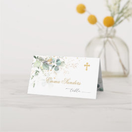 Mesa Cartão Floral de Localidade Batismo Eucalyptus Our