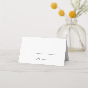 Mesa Cartão simples de lugar de casamento espanhol