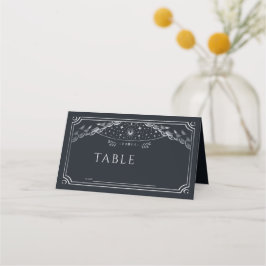 Mesa Casamento com Cartão Tarot Gótico de Prata Elegant