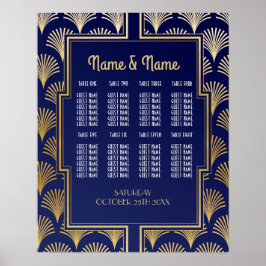 Mesa Casamento Gatsby Art Deco Poster Seating