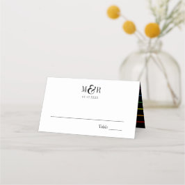 Mesa Casamento Rainbow Pinstripe Pride | Cartão de loca