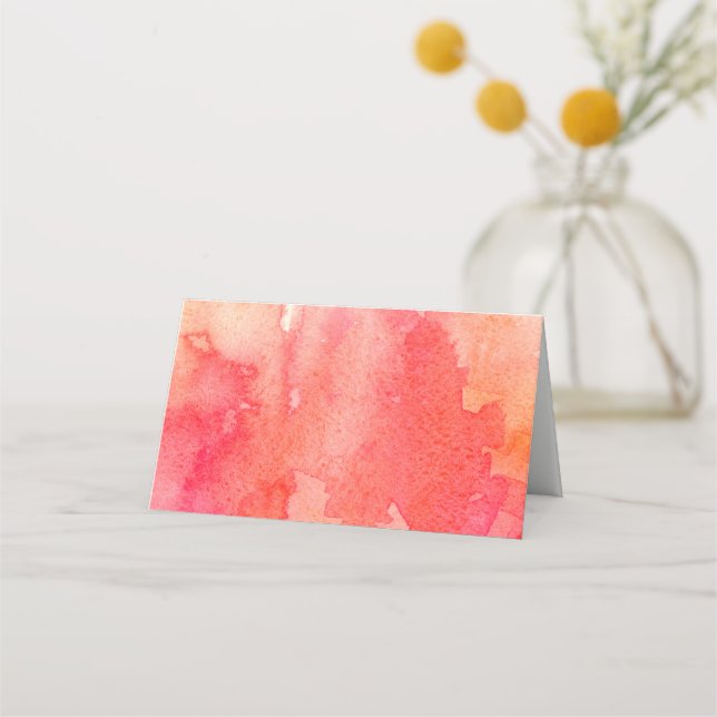 Mesa Casamento vermelho. Cartão de lugar fechado. outon (Frente)