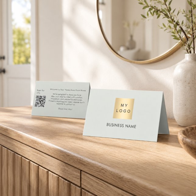 Mesa Código QR de boas-vindas para convidados cartão de (Criador carregado)