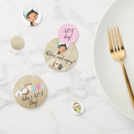 Mesa Confetti da Festa do Dia do Spa