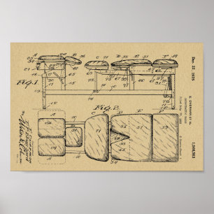 mesa de 1925 da Chiropractic Impressão