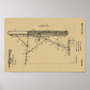 mesa de 1925 da Chiropractic Impressão
