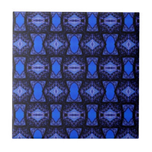 mesa de casa-de-banho de cozinha geométrica azul