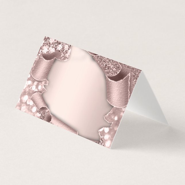 Mesa De Casamento 3D Com Rosa Glitter De Nome de e (Frente)