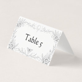 Mesa de Casamento Botânica Gótica Preto e Branco