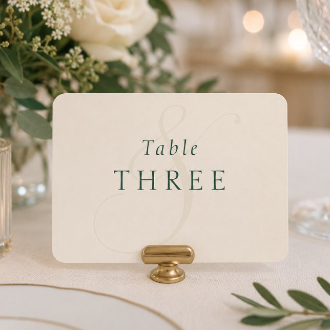 Mesa de casamento com monograma em ouro verde esme (Elegant Emerald Green Gold Monogram Wedding Table)