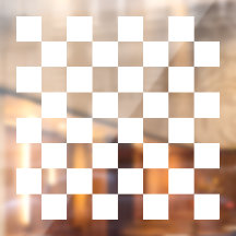 Mesa de Jogo de Xadrez Transparente Adesivo Branco