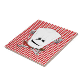 Mesa de picnic com o Chapéu do Chef com ferramenta