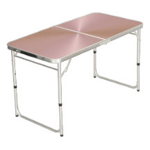 Mesa de pinos metálicos rosa