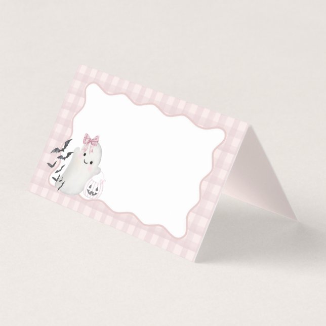 Mesa de Placa do Fantasma do Pequeno Boo Rosa (Frente)