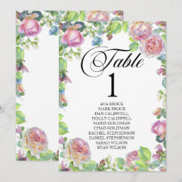 Mesa de Plano de Assentos Cartão Adorável Caligraf