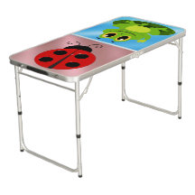 Mesa de Pong do sapo e Ladybug