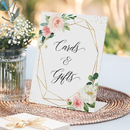 Mesa de presentes e placas flexíveis chic Blushing