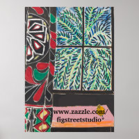 Mesa debaixo da janela, depois de Matisse Poster