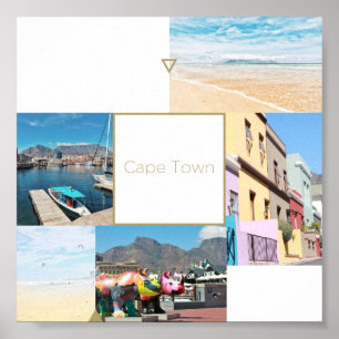 Mesa do Cabo da  Colagem Montanha Pastel Poster