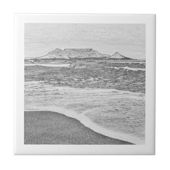 Mesa do Cabo Mountain Beach Ocean Sketch (Frente)