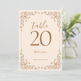 Mesa e Menu Vintage Flourish Frame Weding