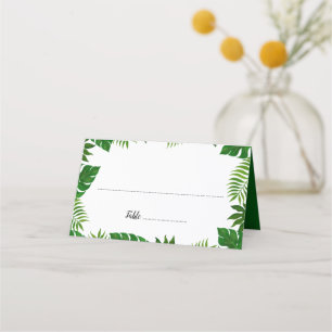 Mesa Folhas tropicais Cartão de Casamento
