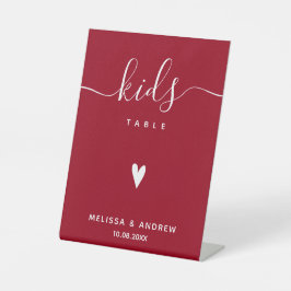 Mesa Infantil - Casamento Vermelho da Caligrafia E
