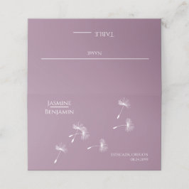 Mesa Local de Casamento de Dandelion Whimsical / Cartão