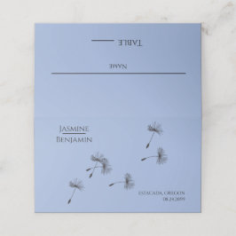 Mesa Local de Casamento de Dandelion Whimsical / Cartão