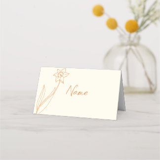 Mesa Local de Casamento e Cartão Escort Daffodil