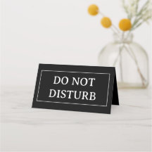 NÃO PERTURBE | Cartão de lugar dobrado 10 cm x 8,9