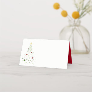 Mesa Nome Local Cartão de Árvore de Natal