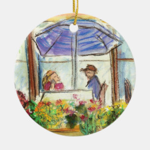 Mesa para dois ornamentos (Pike Place Seattle)