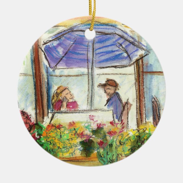 Mesa para dois ornamentos (Pike Place Seattle) (Frente)