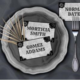 Mesa Placa de Espírito Vintage, Cartão de Lugar Dobrado